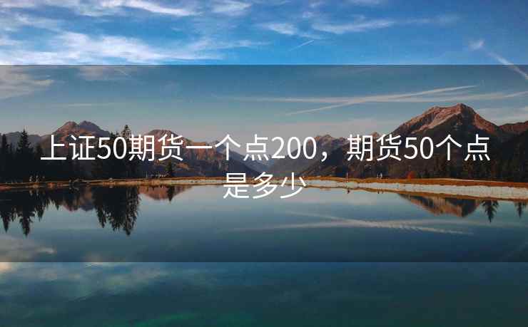 上证50期货一个点200，期货50个点是多少