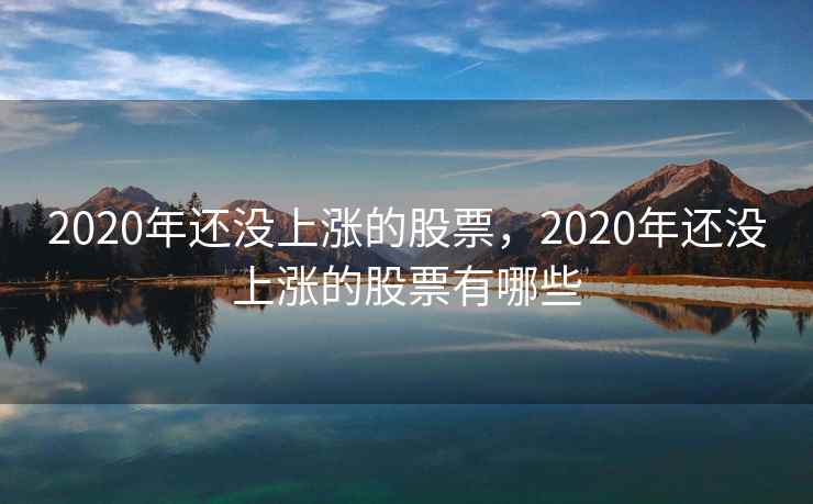 2020年还没上涨的股票，2020年还没上涨的股票有哪些