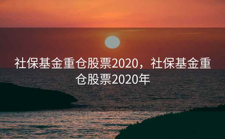 社保基金重仓股票2020，社保基金重仓股票2020年
