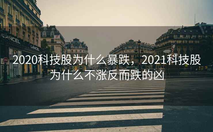 2020科技股为什么暴跌,2021科技股为什么不涨反而跌的凶
